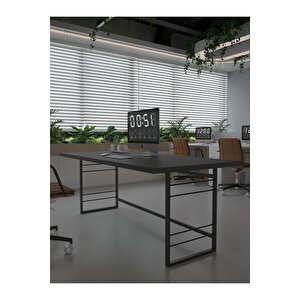 Profesyonel Ofis Masası Of75004-4-140 Antrasit 36 Mm Kalınlık - 140 X 75 Cm