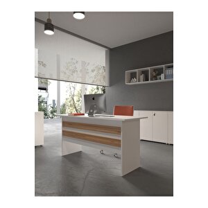 Festival Ofis Masası - Ofi̇s-1-1-6-180x60 Beyaz - Çam