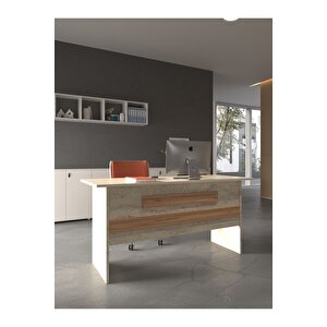 Festival Ofis Masası - Ofi̇s-8-8-6-180x75 Beyaz - Çam