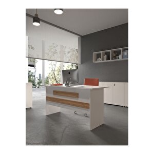 Festival Ofis Masası - Ofi̇s-8-1-6-160x60 Beyaz - Çam