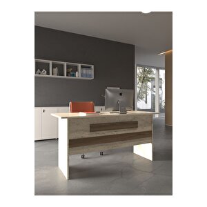 Festival Ofis Masası - Ofi̇s-8-8-2-160x75 Beyaz - Ceviz