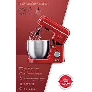 Smx-2771 Stand Mikser | 1300w, 5l, Çok Fonksiyonlu Stand Mikser - Mutfak Şefi