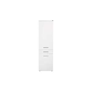 Diamond Çamaşır Sepetli Kapaklı Ve Çekmeceli Çok Amaçlı Dolap - Parlak Lake Beyaz 52x187x38 Cm (gxyx