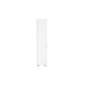 Diamond Çamaşır Sepetli Kapaklı Ve Çekmeceli Çok Amaçlı Dolap - Parlak Lake Beyaz 52x187x38 Cm (gxyx