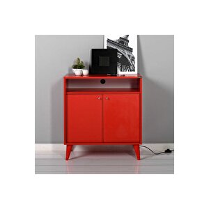 London Çok Amaçlı Dolap - Kırmızı 73x79x42 Cm (gxyxd)