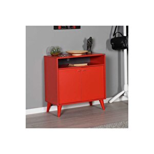 London Çok Amaçlı Dolap - Kırmızı 73x79x42 Cm (gxyxd)