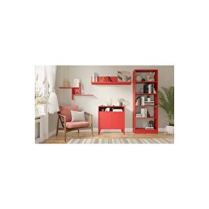 London Çok Amaçlı Dolap - Kırmızı 73x79x42 Cm (gxyxd)