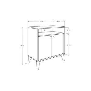 London Çok Amaçlı Dolap - Kırmızı 73x79x42 Cm (gxyxd)