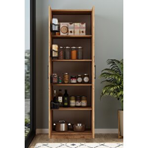 Tiba Erzak Dolabı 4 Sepet Raflı 180 Cm Çok Amaçlı Dolap Banyo Dolabı Atlantik Çam