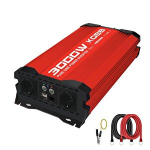 Kbn3000 12v/220v 3000watt Tam Sinüs Dönüştürücü İnvertör