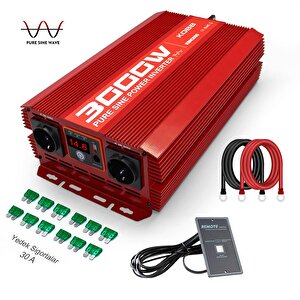 Kbn3000 12v/220v 3000watt Tam Sinüs Dönüştürücü İnvertör