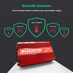 Kobb Kbn3000 12v/220v 3000watt Tam Sinüs Dönüştürücü İnvertör