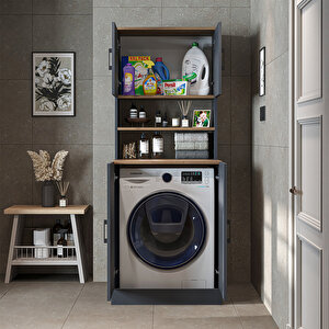Roomart Çamaşır-kurutma Makinesi Dolabı Kapaklı Banyo Dolabı