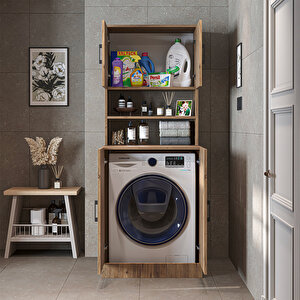 Roomart Çamaşır-kurutma Makinesi Dolabı Kapaklı Banyo Dolabı