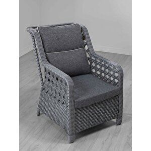 Nova Rattan Bahçe Takımı 2+1+1+Masa Gri