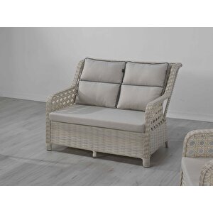 Nova Rattan Bahçe Takımı 2+1+1+Masa Krem