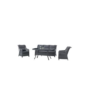Nova Rattan Bahçe Takımı 3+1+1+Masa Gri