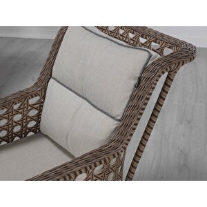 Nova Rattan Bahçe Takımı 2+1+1+Masa Kahverengi