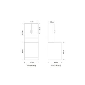 Deep Banyo Çamaşır Makinesi Dolabı