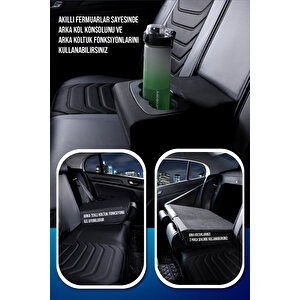 Ford Transit Courier 2+1 Parçalı Lüx Deri Oto Koltuk Kılıfı Ön Arka Takım Eagle Tam Si̇yah Siyah