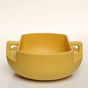 Handle Kulplu Sarı Kase 16*16*20 Cm Ak.jl0037