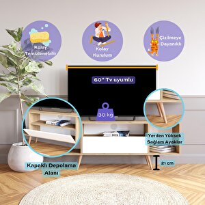 C1210 Rima Tv Ünitesi Sepet-beyaz 150 Cm