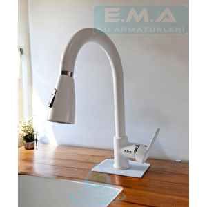 Spi̇ralli̇ Mutfak Evye Bataryasi Beyaz/krom
