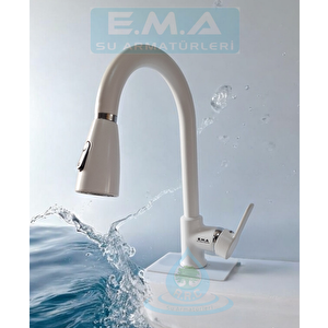 Spi̇ralli̇ Mutfak Evye Bataryasi Beyaz/krom