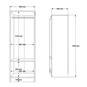 Robin Home lukas 2 Kapaklı Gardırop Elbise Dolabı Beyaz