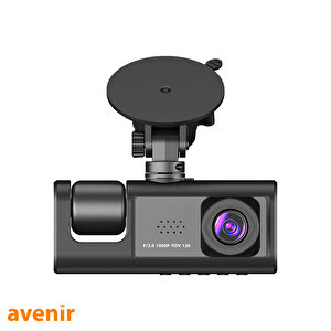 Av-c233 3 Kameralı 2mp Full Hd Lcd Ekranlı Geniş Ekranlı Araç Dashcam Kamerası