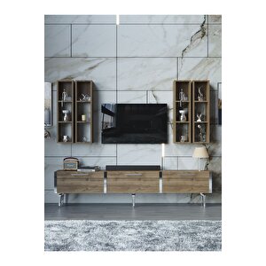 Festival Tv Ünitesi S3002-2-y1-d1 Silver Ceviz