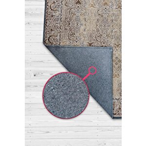 Şimdi Yada Asla Etnik Desenli Halı Geometrik Salon Halısı Bej Renkli Oturma Odası Halısı 100x150 cm