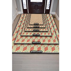 Homshtag Bugün Geometrik Desenli Salon Halısı Çok Renkli Oturma Odası Halısı Dekoratif Halı