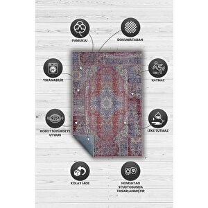 Homshtag Farklı Olmakta Etnik Desenli Halı Geometrik Salon Halısı Çok Renkli Oturma Odası Halısı