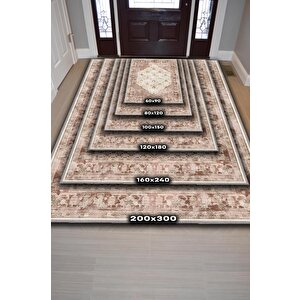 Homshtag Huzur Etnik Desenli Halı Geometrik Salon Halısı Bej Krem Renkli Oturma Odası Halısı