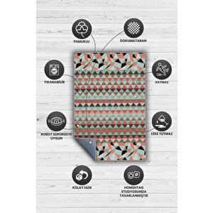 Homshtag Hayal Et Dua Et Geometrik Desenli Salon Halı Çok Renkli Oturma Odası Halısı Dekoratif Halı