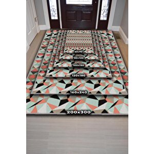 Homshtag Hayal Et Dua Et Geometrik Desenli Salon Halı Çok Renkli Oturma Odası Halısı Dekoratif Halı