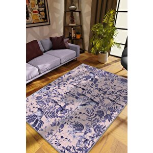 Sadece Şu An Çiçek Desenli Salon Halısı Pembe Renkli Oturma Odası Halısı Dekoratif Halı 200x300 cm