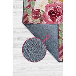 Homshtag Evet Çiçek Desenli Salon Halısı Çok Renkli Oturma Odası Halısı Çizgili Modern Halı