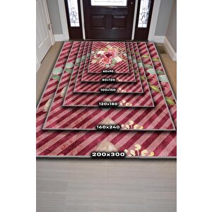 Homshtag Evet Çiçek Desenli Salon Halısı Çok Renkli Oturma Odası Halısı Çizgili Modern Halı