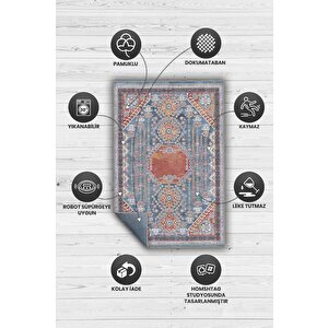 Homshtag Omg Etnik Desenli Halı Geometrik Salon Halısı Çok Renkli Oturma Odası Halısı Bordürlü Halı