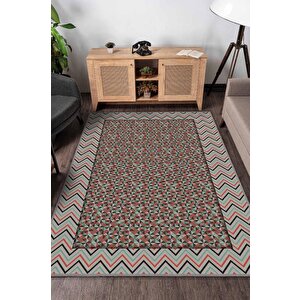 Herzaman İleri Geometrik Desenli Salon Halısı Çok Renkli Oturma Odası Halısı Dekoratif Halı 80x120 cm