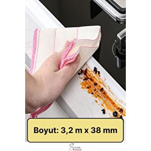 Su Sızdırmaz Geçirmez Dayanıklı Lavabo Tezgah Küvet Duş Banyo Mutfak Pencere Kenar Bandı 3,2 Mt
