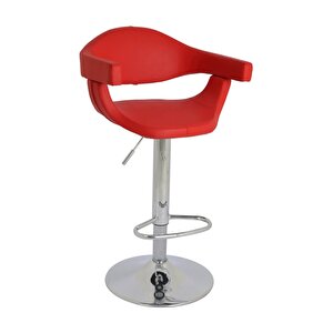 Bürocci Olga Bar Taburesi- Kırmızı Deri-9524s0116 Kırmızı