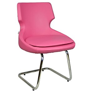 Bürocci Zaga Metal Ayaklı  Misafir Koltuğu-pembe-2023j0120 Pembe