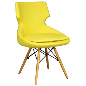 Bürocci Zaga Cafe Koltuğu-sarı Deri-2023g0113 Sarı