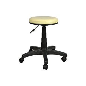 Bürocci Plastik Ayaklı Tabure-krem-2999g0115 Krem