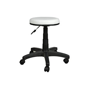 Bürocci Plastik Ayaklı Tabure-beyaz-2999g0109 Beyaz