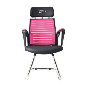 Xfly Metal Ayaklı Oyuncu Koltuğu - Pembe File - 2400j0545 Pembe