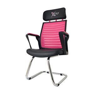 Xfly Metal Ayaklı Oyuncu Koltuğu - Pembe File - 2400j0545 Pembe